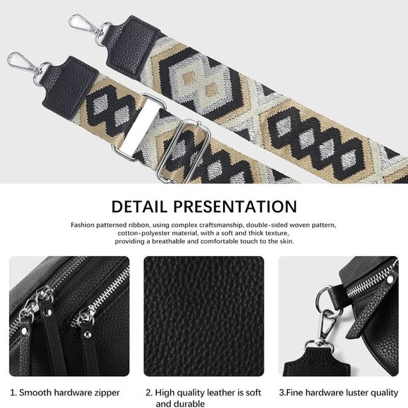 Stylish Leather Fanny Pack Small Sling Bag - Versatile 9.8'' Accessory - Picture 4 of 6